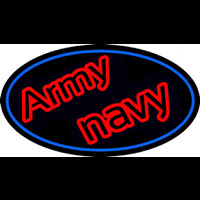 Army Navy With Blue Round Neonreclame