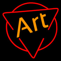 Art With Triangle Neonreclame