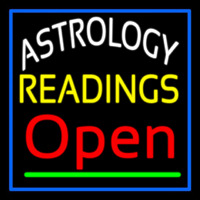 Astrology Readings Open And Blue Border Neonreclame