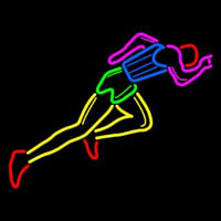 Athlete Running Neonreclame