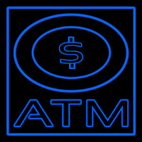 Atm With Dollar Symbol Neonreclame