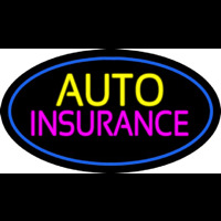 Auto Insurance Blue Oval Neonreclame