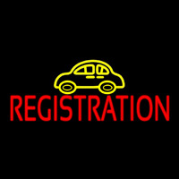 Auto Registration Car Logo Neonreclame