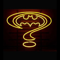 BAT Man Question Mark Retro Neonreclame