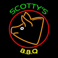 BBQ Scottys Pig Neonreclame