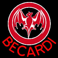 Bacardi Bat Red Logo Rum Sign Neonreclame