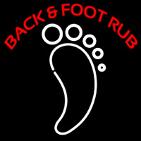 Back And Foot Rub White Foot Neonreclame