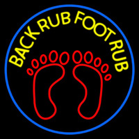 Back Rub Foot Rub Red Foot Neonreclame