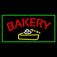 Bakery Logo Rectangle Green Neonreclame