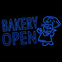 Bakery Open With Man Neonreclame