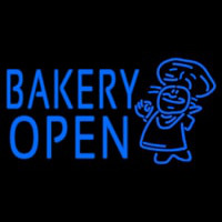 Bakery Open With Man Neonreclame