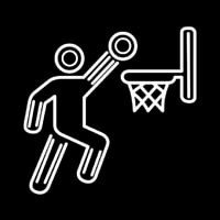 Ball Basket Basketball Neonreclame