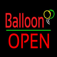 Balloon Open Block Green Line Neonreclame