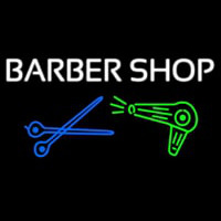 Barber Shop With Dryer And Scissor Neonreclame