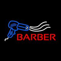 Barber With Dryer Logo Neonreclame