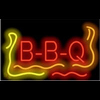 Bbq Flame Barbeque Restaurant Neonreclame