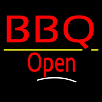 Bbq Open White Line Neonreclame