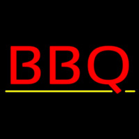 Bbq With Yellow Line Neonreclame