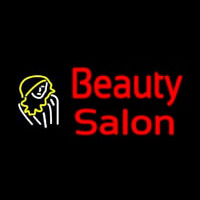 Beauty Salon With Girl Neonreclame