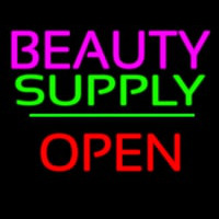 Beauty Supply Block Open Green Line Neonreclame