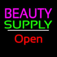 Beauty Supply Open White Line Neonreclame