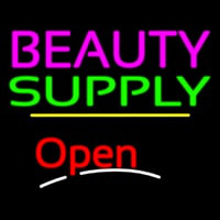 Beauty Supply Open Yellow Line Neonreclame