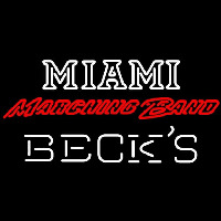 Becks Miami University Band Board Beer Sign Neonreclame