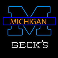 Becks Michigan University of Michigan Beer Sign Neonreclame
