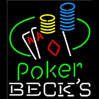 Becks Poker Ace Coin Table Beer Sign Neonreclame