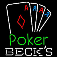 Becks Poker Tournament Beer Sign Neonreclame