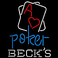 Becks Rectangular Black Hear Ace Beer Sign Neonreclame