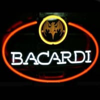 Big Bacardi Bat Rum Logo Pub Winkel Bier Bar Neonreclame Kerstcadeau