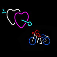 Bike With Heart Logo Neonreclame