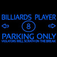 Billiards Player Parking Only Neonreclame