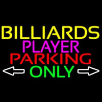 Billiards Player Parking Only Neonreclame