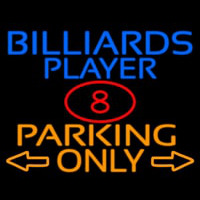 Billiards Player Parking Only Neonreclame