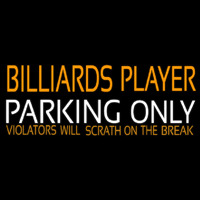 Billiards Player Parking Only Neonreclame