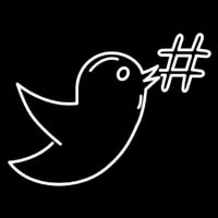Bird With Hashtag Logo Neonreclame