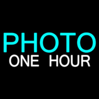 Block Photo One Hour Neonreclame