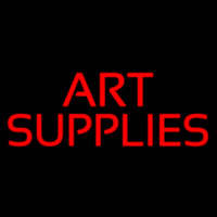 Block Red Art Supplies Neonreclame