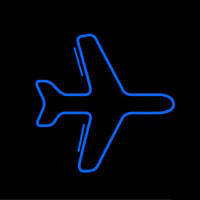 Blue Airplane Logo Neonreclame