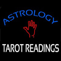 Blue Astrology Red Tarot Readings Neonreclame