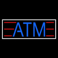 Blue Atm White Border Neonreclame