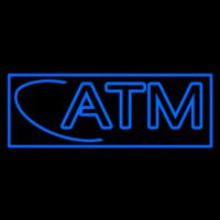 Blue Atm With Border Neonreclame