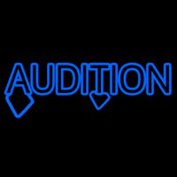 Blue Audition Block Neonreclame