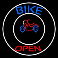 Blue Bike Open With Border Neonreclame