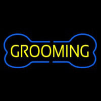 Blue Bone Yellow Grooming Neonreclame