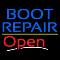 Blue Boot Repair Open With Line Neonreclame