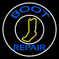 Blue Boot Repair With Logo Neonreclame