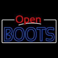 Blue Boots Open With White Border Neonreclame